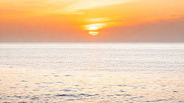日落海景风光片