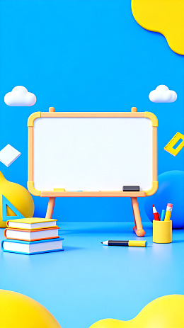 卡通教学场景海报设计素材
