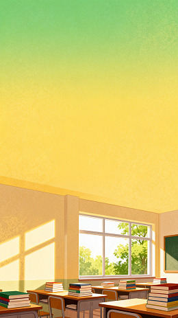 明亮教室插画素材