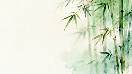 水墨竹子意境装饰画