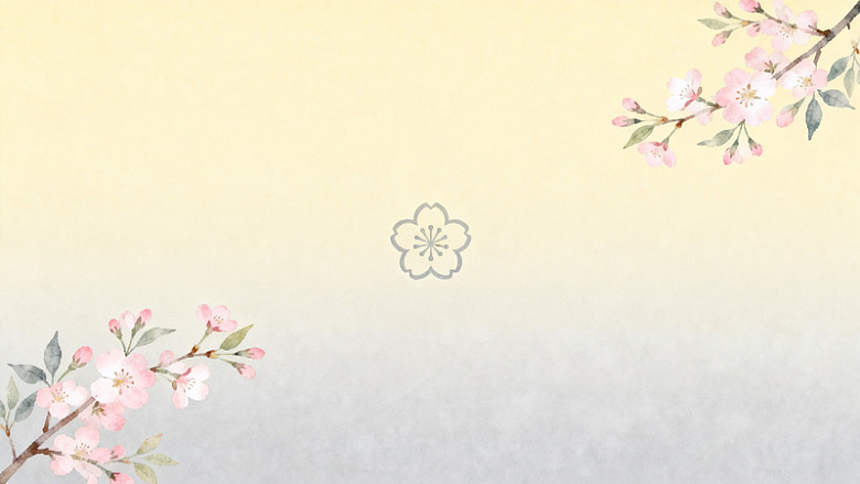 水彩樱花淡雅背景图