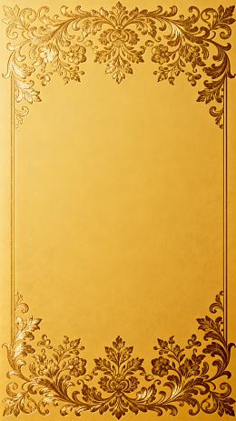 金色古典花纹边框设计素材