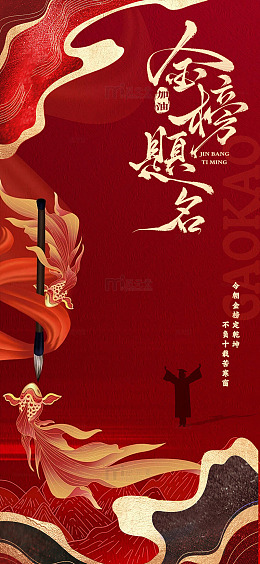 金榜题名祝福海报设计