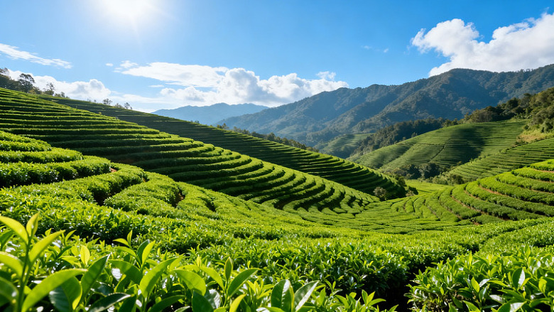 茶园风光自然美景片