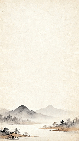 水墨山水古韵画背景