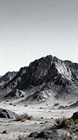 荒凉山峰景观