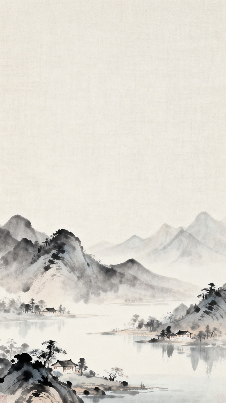 中国风水墨山水画