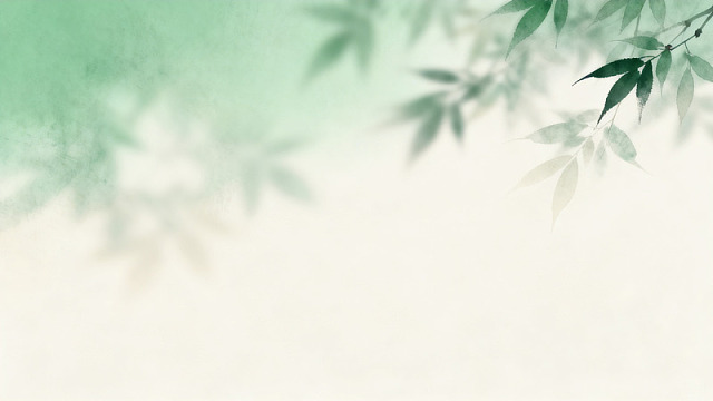 淡雅树叶水墨画背景