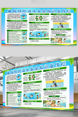 预防溺水安全知识宣传栏展板