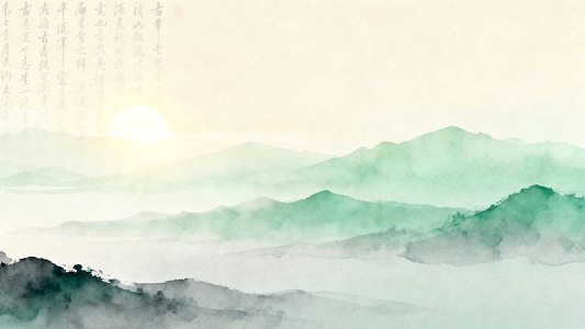水墨山水意境图
