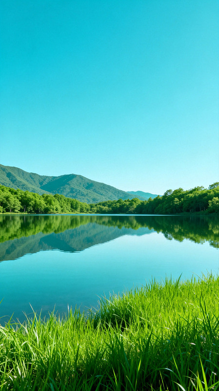 山水湖畔风光