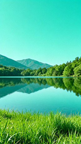 湖光山色自然风光