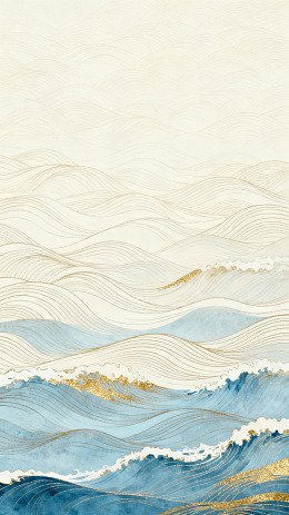 抽象山水艺术画