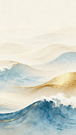 抽象山水艺术画