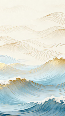 抽象海浪艺术装饰画