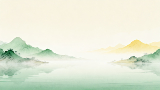 水墨山水画风景图