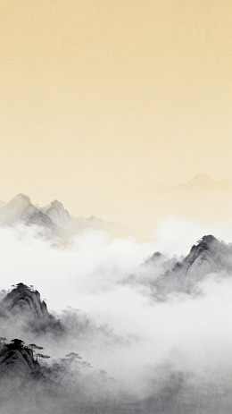 水墨山水云雾缭绕