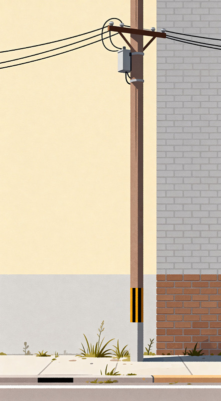 简约城市街景插画
