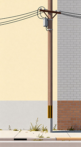 简约城市街景插画