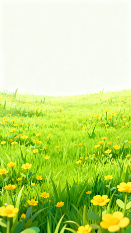 春意盎然黄花草地