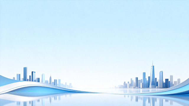 未来都市蓝色科技背景图