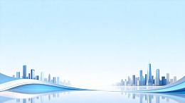 未来都市蓝色科技背景图
