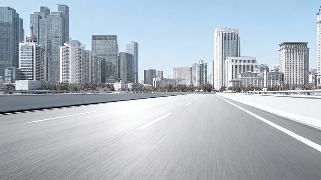 城市道路高楼背景图