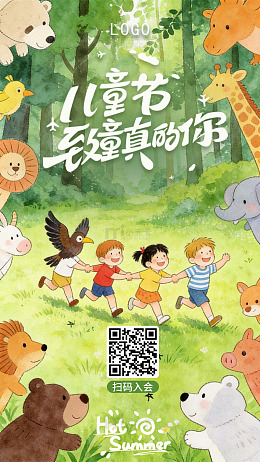 六一儿童节快乐节日海报