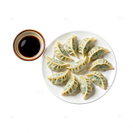 小暑节气手工水饺配酱油免扣素材
