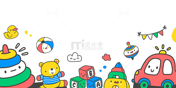 儿童节卡通手绘元素背景