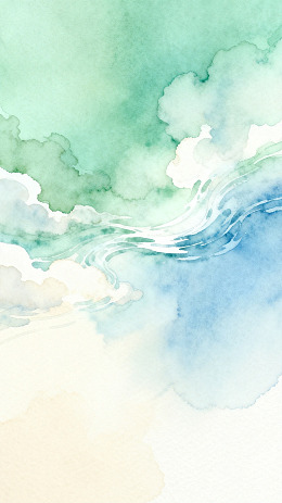 水彩天空云朵艺术背景