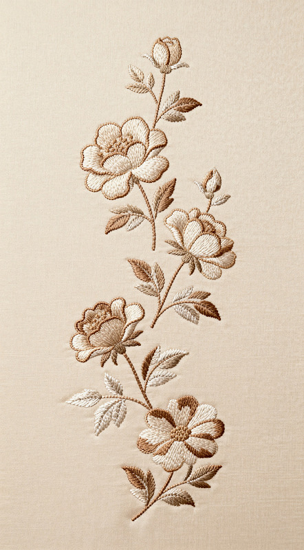 刺绣花卉图案