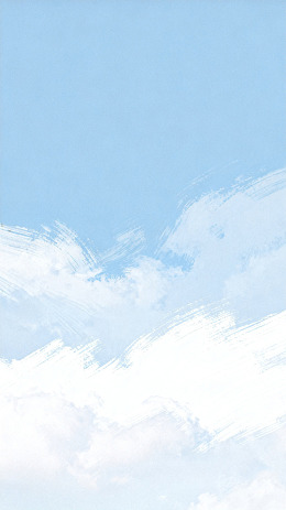 水彩天空云朵装饰画