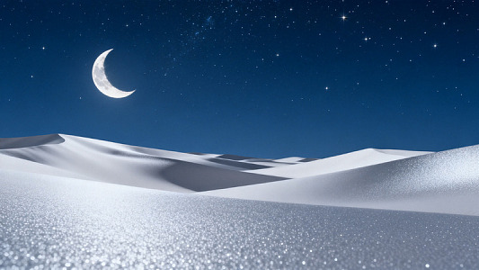沙漠月夜风光