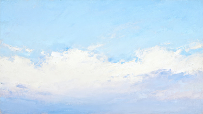 油画天空云彩风景画