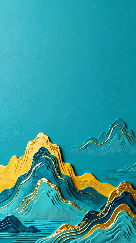 抽象山水艺术画