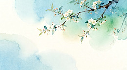 水彩花卉春天绽放装饰画