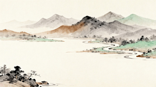 水墨山水风景画