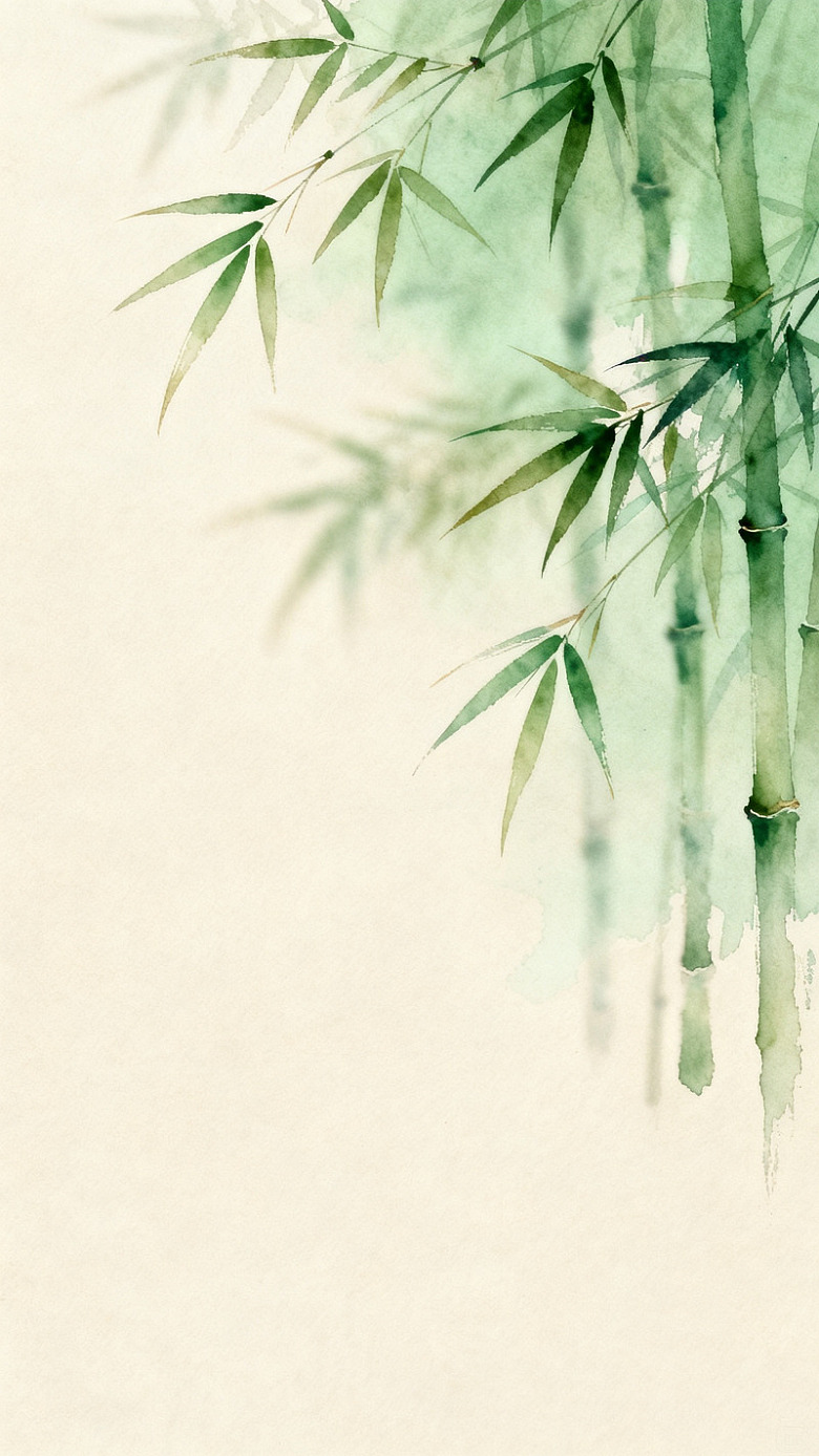 水墨竹子淡雅背景
