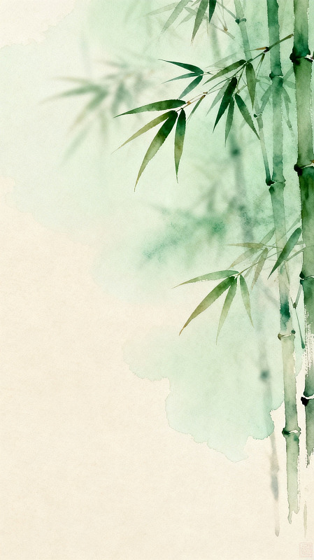 水墨竹子淡雅意境国画