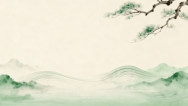 水墨山水画古风背景