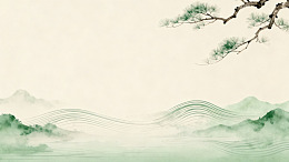 水墨山水画古风背景