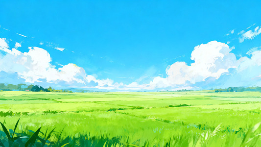 田园风光插画设计素材