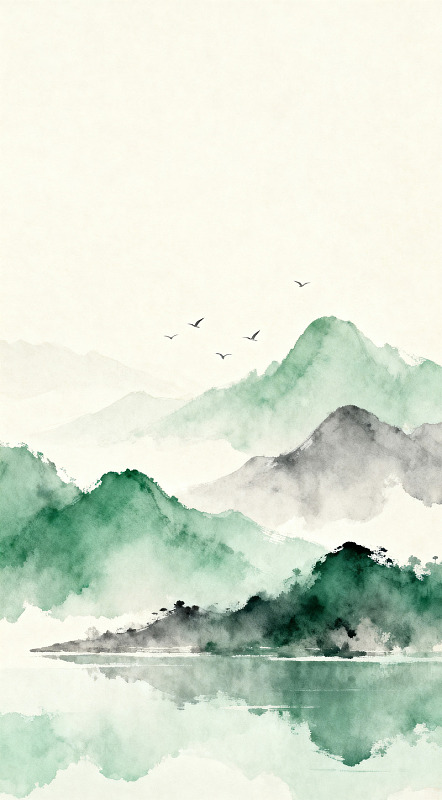 水墨山水风景画