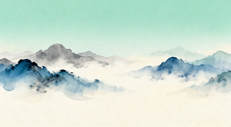 水墨山水意境画