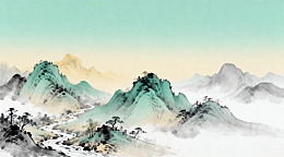 水墨山水画山水风景画