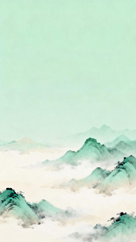 水墨山水中国画背景