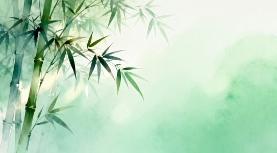 水墨竹子意境艺术背景