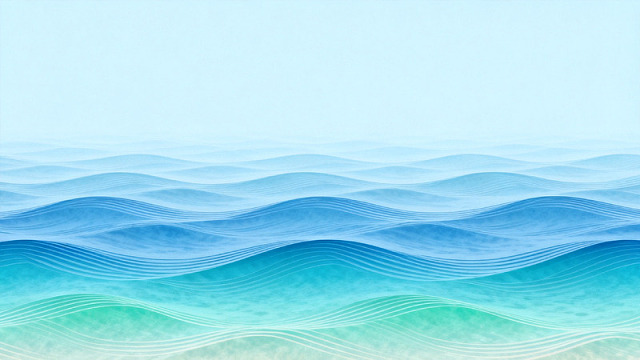 水彩波浪抽象海洋背景