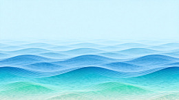 水彩波浪抽象海洋背景
